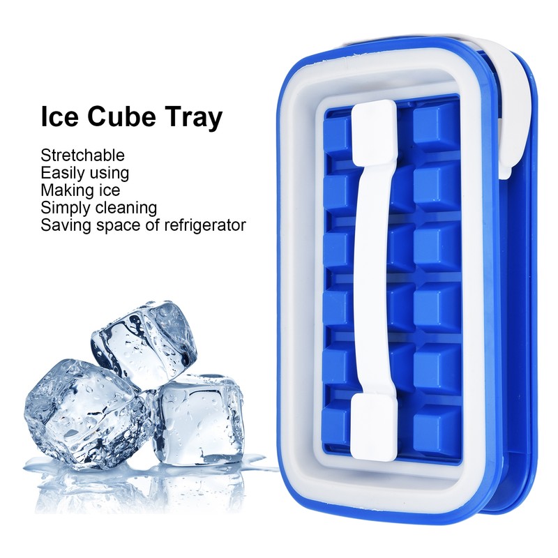 Ice Cube Tray Stretchable Easily Cleaning Saving Space Ice Making