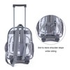 Rolling Clear Backpack, Heavy Duty See Through Bookbag, Transparent PVC