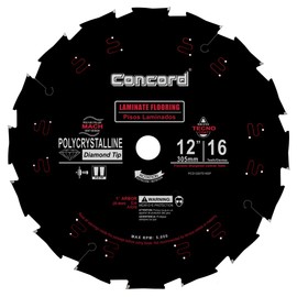Concord Blades PCD1200T016SP 12" 16 Tooth Laminate/Wood Flooring Non-stick Coated Blade