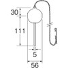 SANEI PH84-91X Toilet Parts Low Tank Rubber Float for INAX
