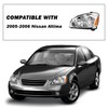 SOCKIR Headlight Assembly Pair Compatible with 2005-2006 Nissan Altima 4