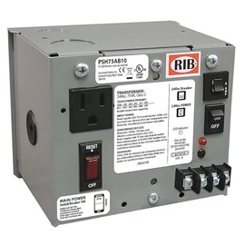 Enclosed Single 75VA Power Supply, Multi-tap to 24 Vac