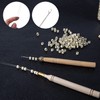 Duufin Hair Extensions Tools Kit 500 Pcs Blonde Micro Ring
