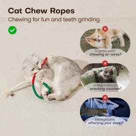 Potaroma Cat Toys 3PCS Chew Ropes with Catnip 19.5"