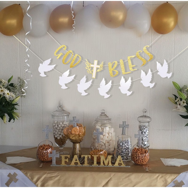God Bless Decorations - Baptism & First Communion Banners, Garlands