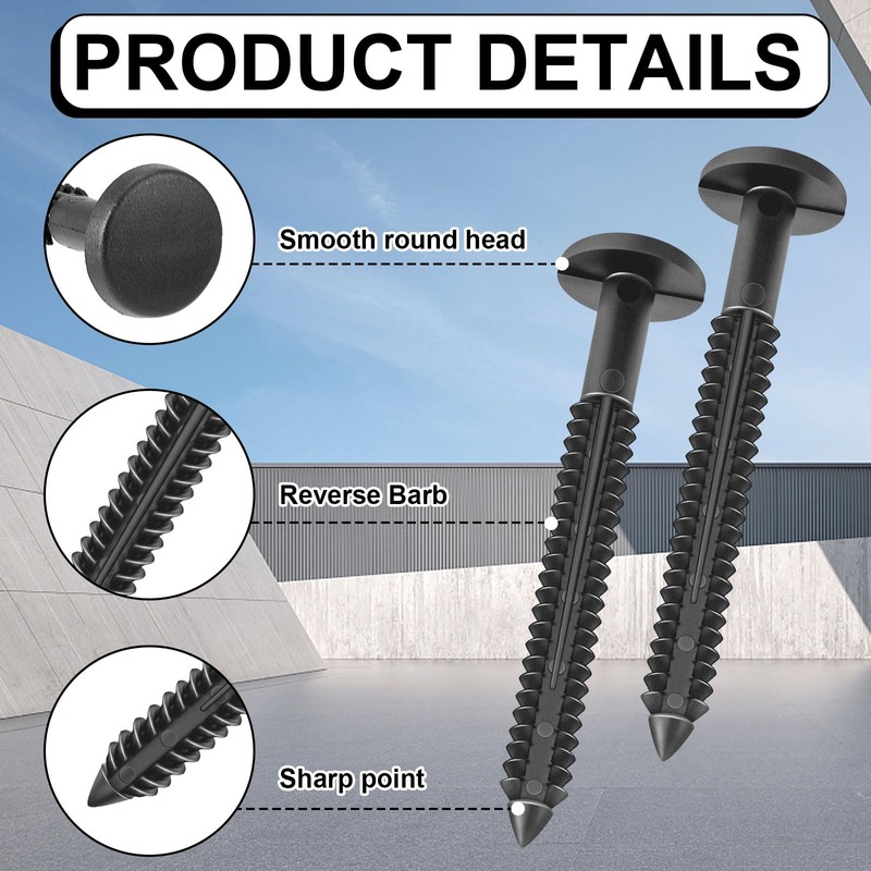 Blulu 60 Pcs 3 Inch Vinyl Shutter Fastener Window Panel