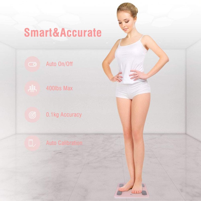 himaly Body Fat Scale Smart BMI Scale Digital Bathroom Wireless