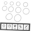 Baluue 200 Pcs Watch Seal Rings Durable Rubber Gaskets for