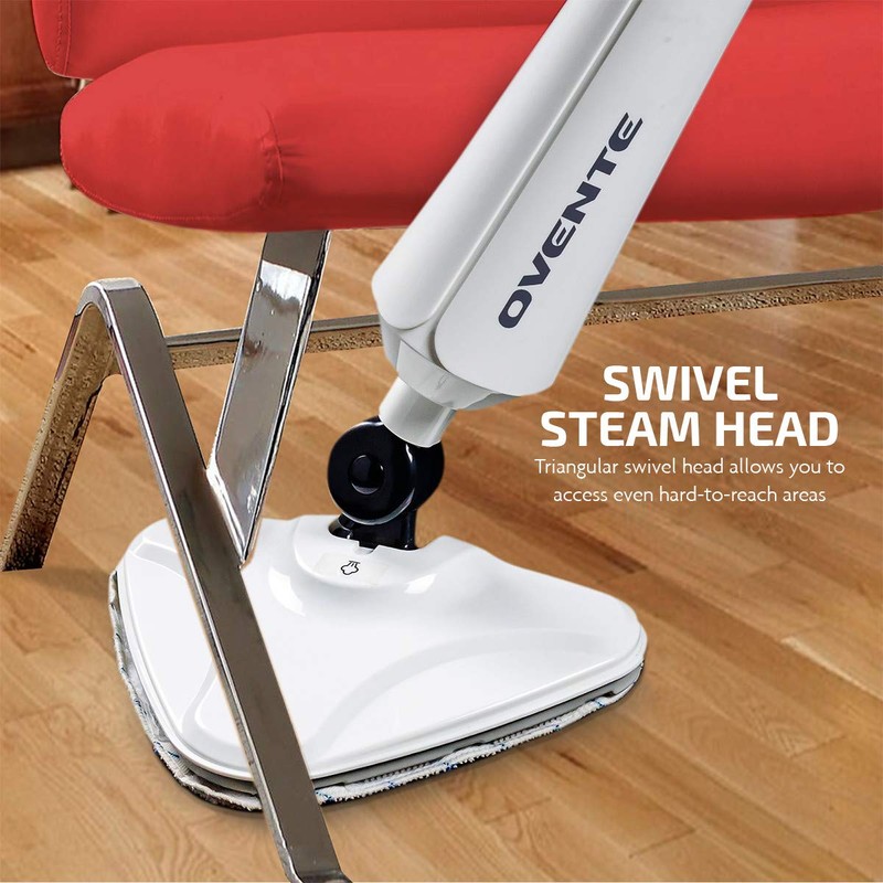 OVENTE Electric Steam Mop Cleaner, 1300W Floor Steamer with Swivel