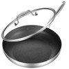 LOLYKITCH 12 Inch Hybrid Stainless Steel Non-Stick Sauté Pan with