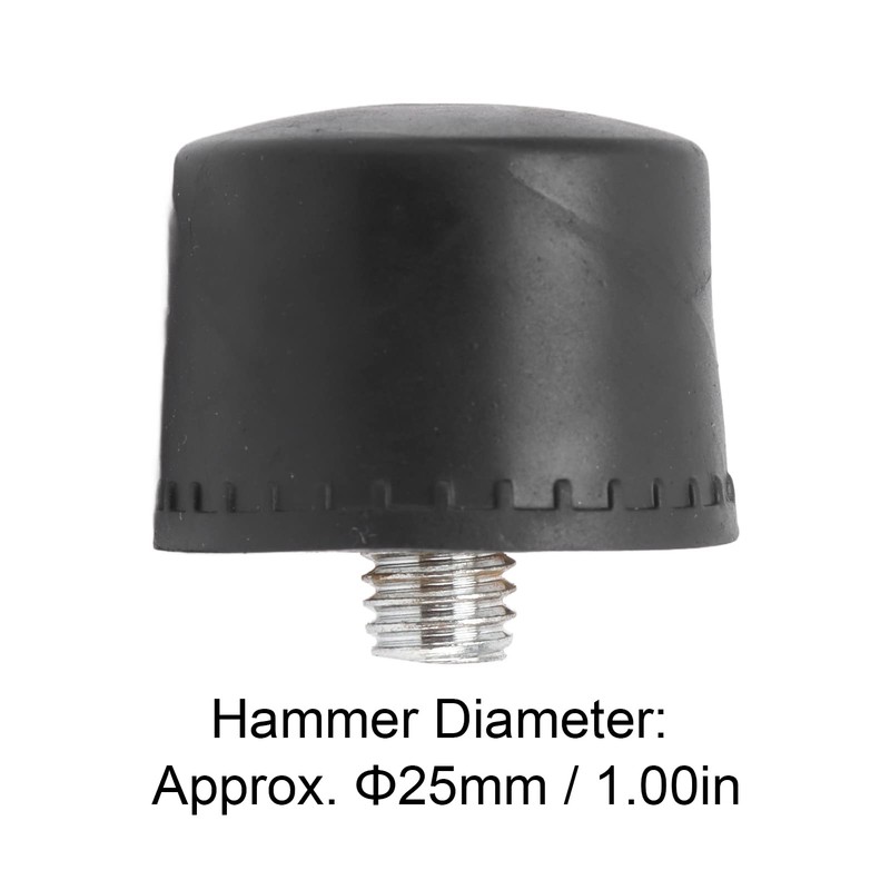5Pcs Rubber Hammer Head Black Hammer Striking Head Tips Non