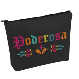 PWHAOO Latina Power Makeup Bag Poderosa Cosmetic Bag Latina Empowerment Gift Chingona Spanish Gift (Poderosa B)
