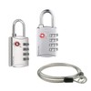 Set of 2 TSA Lock, Padlock, 4 Digit Dial Lock
