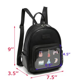 RAINBOW SMILE Kawaii Ita Bag - Clear Window Pin Display Backpack Purse for Anime Pins Display