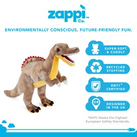 Zappi Co Plush Children's Cuddly Toy, Soft Cuddly Plush Toy, Part of the Safari Animals Collection, Perfect for Children (33 cm) (Spinosaurus)