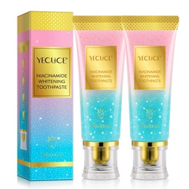 Niacinamide Toothpaste Niacinamide Intensive Whitening Toothpaste Deep Gentle Cleaning Tooth Paste Boosting Gum Health Mint & Peach Fresh Breath 2-Pack