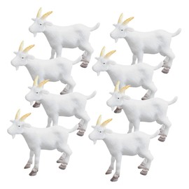 ibasenice 8pcs Simulated Aries Model Educational Goat Figurine Lawn Decor Small Animal Decor Mini Goat Decor Garden Statues Goat Craft Desktop Mini Goats Mini Goat Ornaments Miniature Crafts