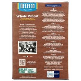 De Cecco Pasta Fusilli Whole Wheat Pasta, 13.25 oz