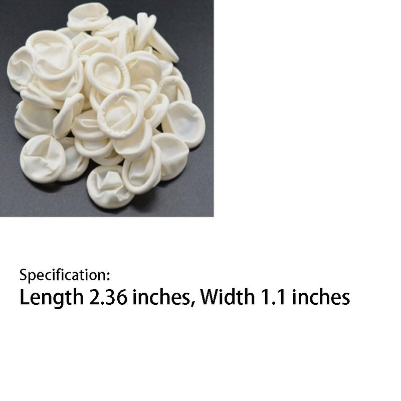 100 PCS Finger Cots Finger Tip Rubber Protect Keeping Dressing