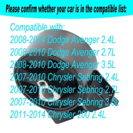 Front Motor Mount Compatible with 2011-2014 Chrysler 200 2.4L 2007-2010 Chrysler Sebring 2.4L 2.7L 3.5L 2008-2014 Dodge Avenger 2.4L Replacement for A5420 5085078AB GP3152 EM3152