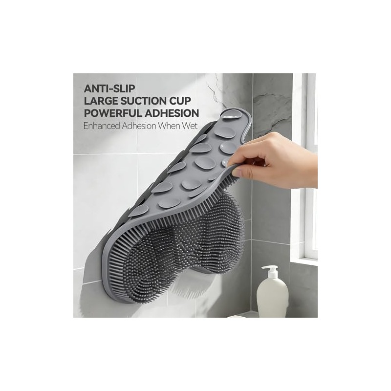 Shower Foot Scrubber Mat, Compact Lightweight Accessory for Travel and