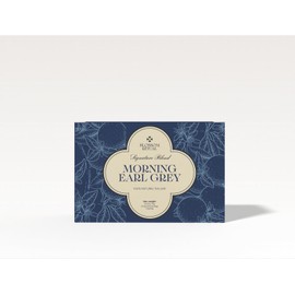 Premium Morning Earl Grey Tea by Blossom Ritual, 2.6 oz Pack of 20 Pyramid Tea Bags, Travel-sized Zip Pouch, Hand-picked High Mountain Loose Leaf Tea