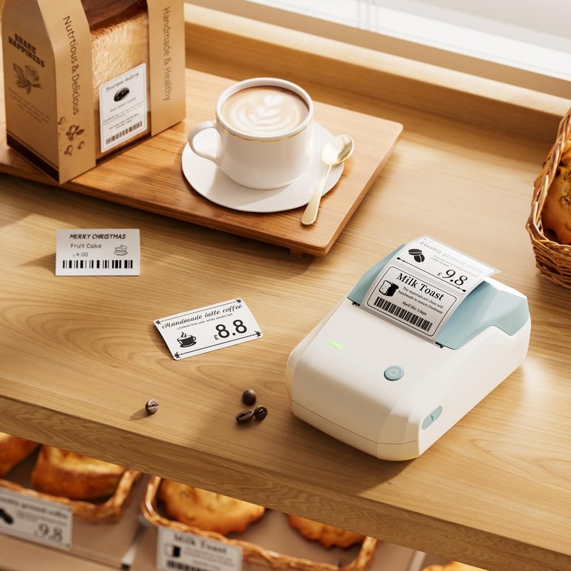 NIIMBOT B1 Label Maker Machine with 1 Roll Starter Tape,