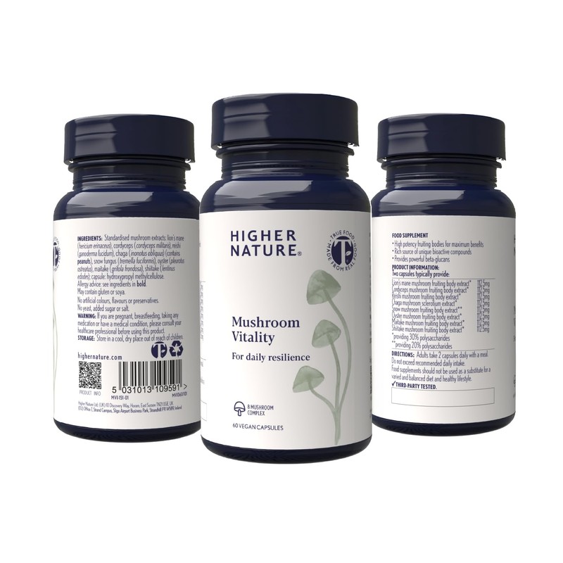 Higher Nature - Mushroom Vitality - Mushroom Complex for Daily