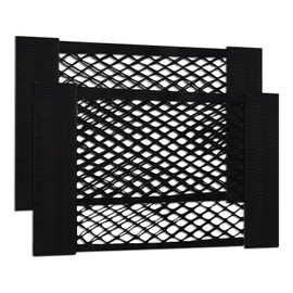 LLFYXM Kofferraumnetz für Auto mit Klettverschluss, Netz für Auto und Netze, Aufbewahrung von Wohnmobilen, 40 x 25 cm, elastische Universalnetze, praktische und kompakte Aufbewahrung des Kofferraums