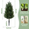 2 Packs of Fake Cypress Plants, 3FT Artificial Cedar Pruning