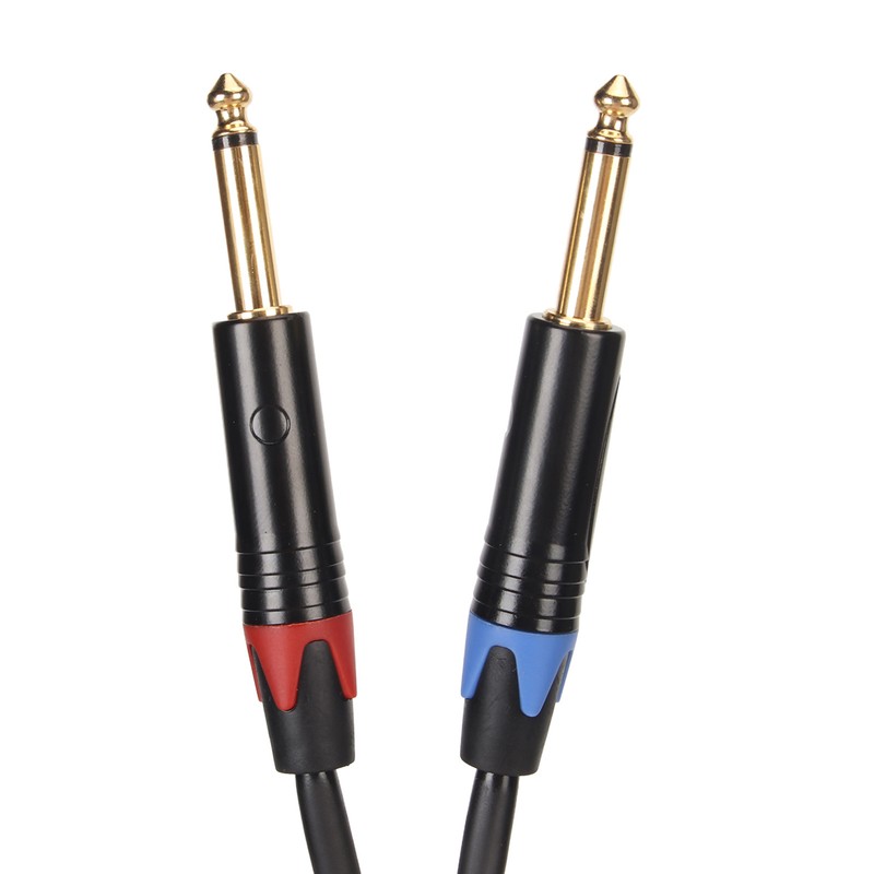 Dual 1/4 Inch to XLR Male Y Splitter Cable XLR