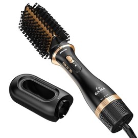 Cepillo Multiestilizador 2 en 1 GA.MA Italy Multistyler Gold 3D Therapy Ultra ION – 1200 W, Tubo recubierto con aceite de Argán conocido como oro líqu
