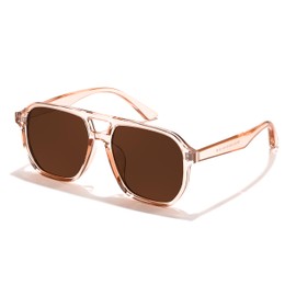 FEISEDY Retro Avaitor Sunglasses Women Men Vintage Square 70s Plastic Frame Pilot Sun Glasses B9144