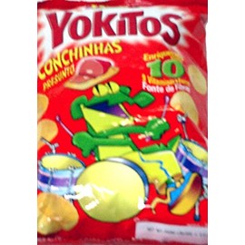 Yokitos Conchinha Presunto/Ham Flavored Corn Chips 2.5oz 4 Pack