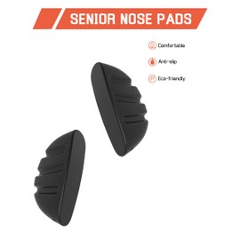 Bwake 4 Pairs Replacement Nose Pieces Pads for Maui Jim Makaha/Sandy Beach/Ho'okipa/Kanaha/Turtle Bay/Banyans/Hapuna Sunglasses - Black