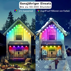 YORABO RGBIC Permanent Outdoor Lighting with 72 Scene Modes