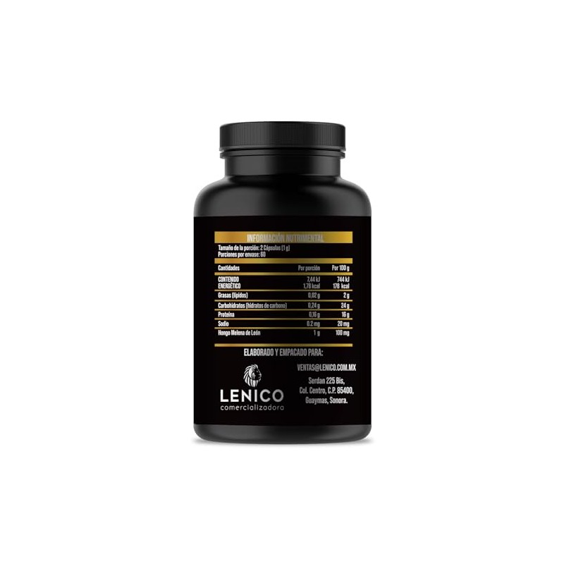 Cápsulas de Melena de León - 500mg | 60 Cápsulas