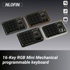 NLOFIN Double Knob Custom Macro Pad Programmable Designer Mini Keyboard