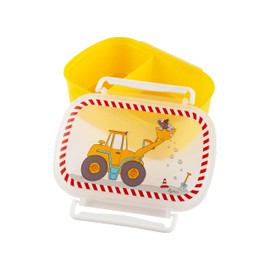 Sigikid Nursery Set Water Bottle & Lunch Box Bodo Digger Grey/Yellow Excavator One Size