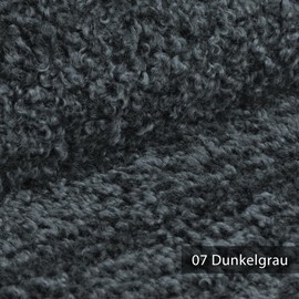 novely® ROLAND Bouclé Furniture Fabric, 560 g/m², UV-Resistant, Fluffy, Soft, Robust Upholstery Fabric, Durable Sold by the Metre, 1 Running Metre, Colour: 07 Dark Grey