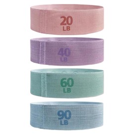 Workout Bands Resistance - Workout Resistance Bands for Training 4-Pieces,Physical Strength Exercise Stretching Straps for Waist Thighs Legs Glutes Yoga Gym