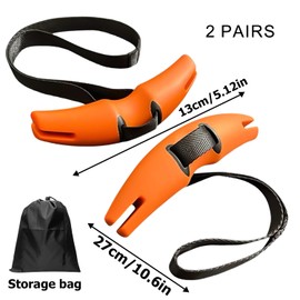 2 Pairs of Fitness Handles, Rowing Handle with Adjustable Resistance Band, Cable Pull Handles Attaches to Pull-Up Bars, Barbells, Lat Pull Machines, Rowing Machines, Power Machines, Training Handle