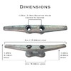 ZUJARA 6 inch Dock Cleats, 5-Pack Galvanized Iron Boat Cleat