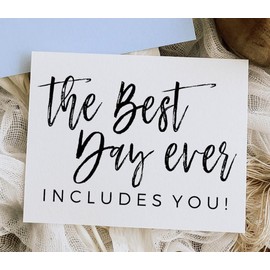 Will You Be My Bridesmaid Card. The Best Day Ever Includes You. Maid Of Honor Proposal. Matron Of Honor Invitation. (BRIDESMAID, ONE CARD)