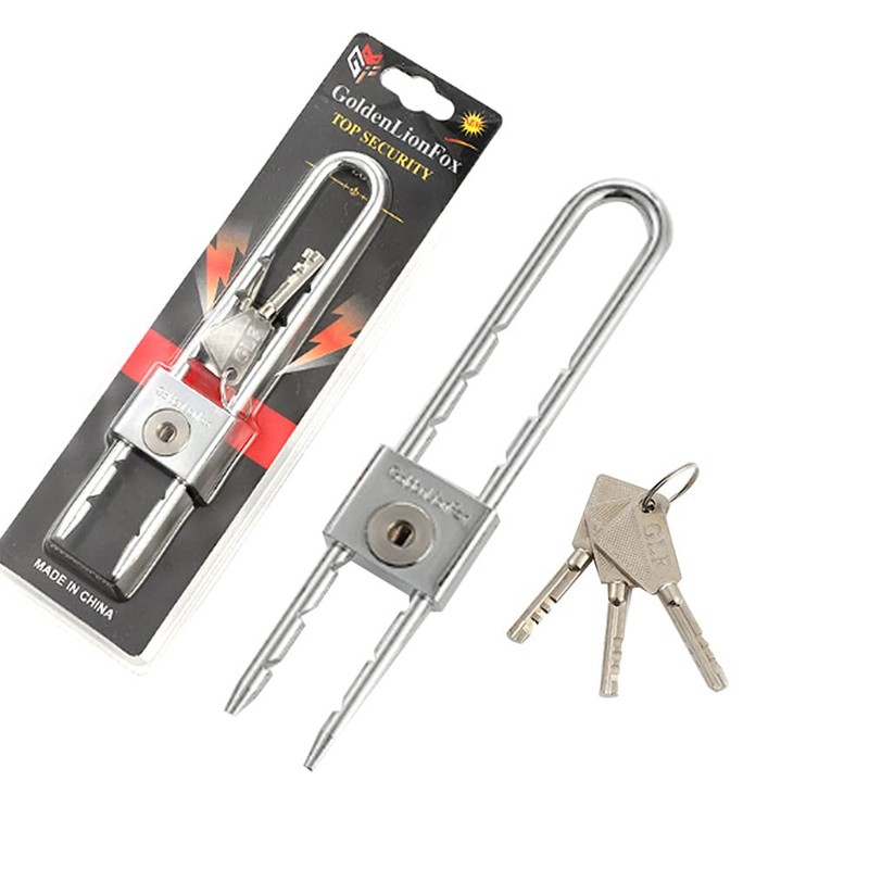 Long Shackle Padlock with Laminated Steel Waterproof Padlock Key Padlock