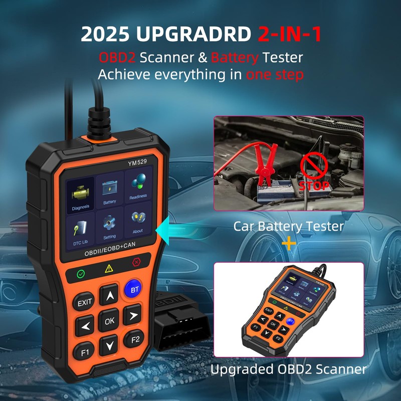 BingoHive Professional OBD2 Scanner with Battery Tester - Diagnostic Tool