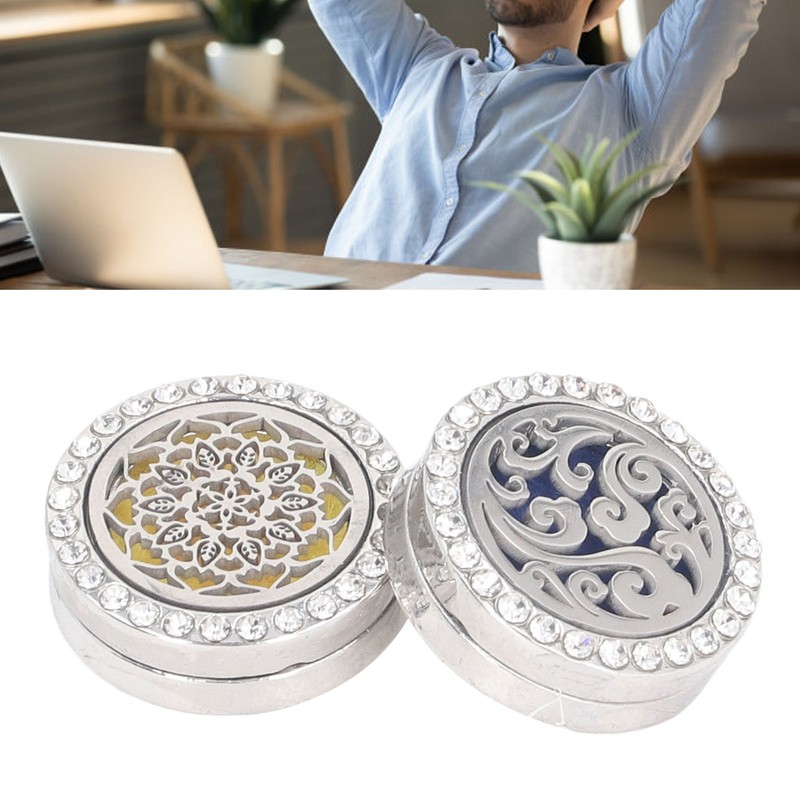 Car Essential Oil Diffuser Stainless Steel Compact Vent Clip Aromatherapy