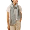 Prettystern Men's Scarf Linen Fringe Maritime Stripes Summer Scarf, T116