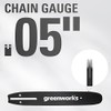 Greenworks 12" Replacement Bar and Chain Combo, 0.05'' Gauge