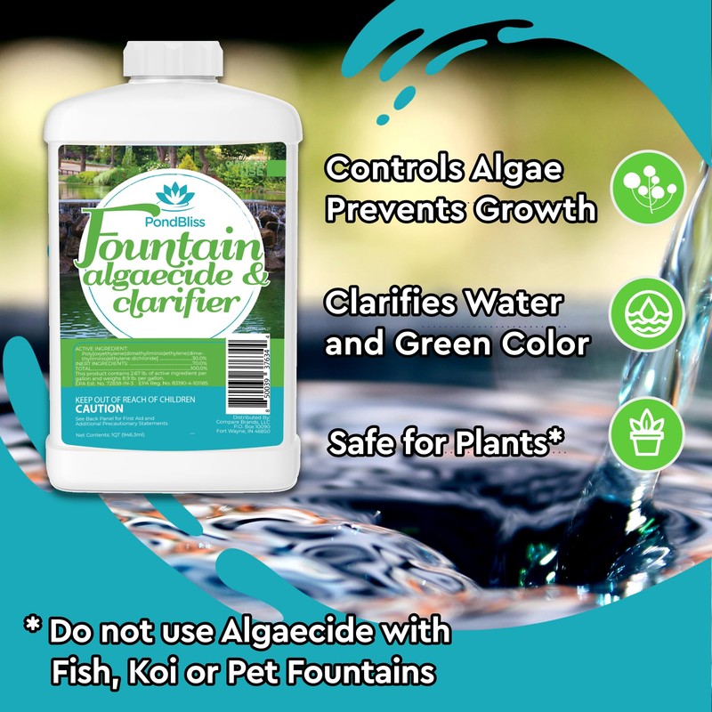 Algaecide for Fountains – Clarify and Controls Algae for Large